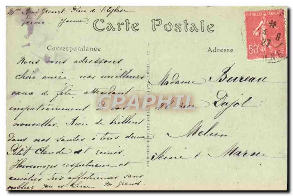 Arcy-sur-Cure — Die Höhlen — Der Gang der Madame — JNP - Rückseite