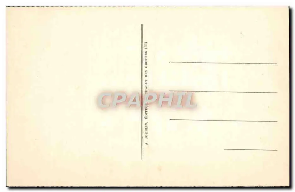 Grottes d'Arcy-sur-Cure (Yonne) — Les Vagues de la Mer — A. Jouhlin, Éditeur, Chalet des Grottes (30) - Verso