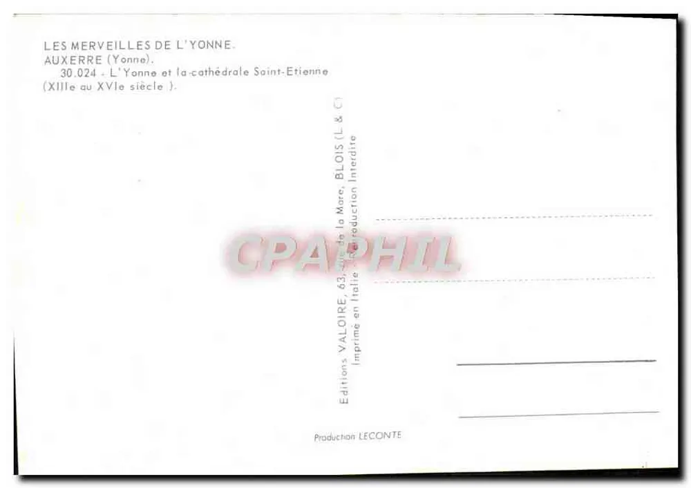 Auxerre (Yonne) — Die Yonne und die Kathedrale Saint-Étienne (13. bis 16. Jahrhundert) — Éditions Valoire - Rückseite