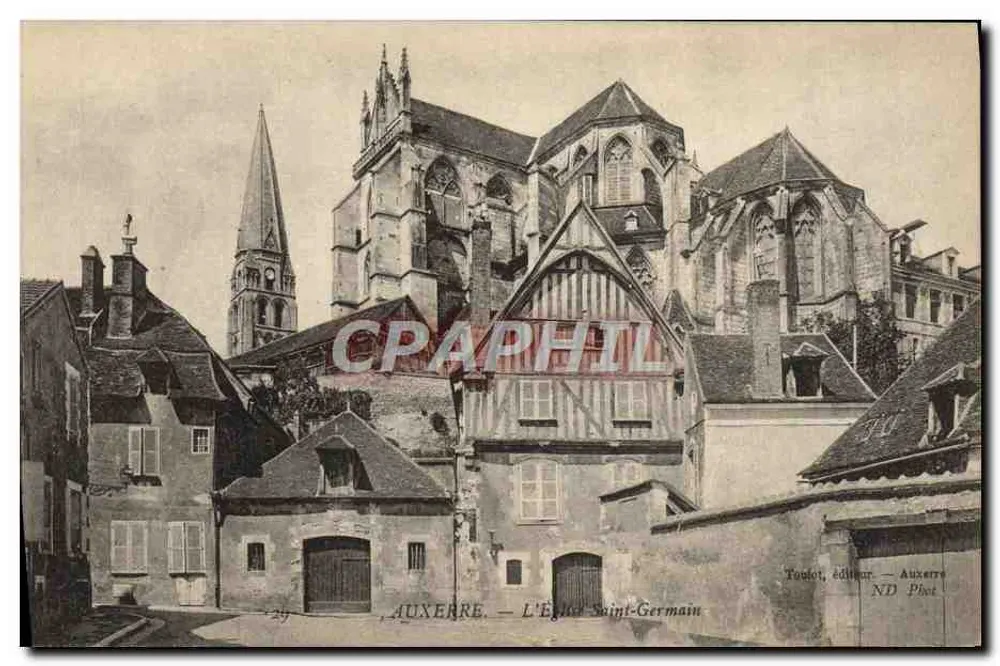Auxerre — A Igreja de São Germain — Toulot, editor — ND Phot. - Frente