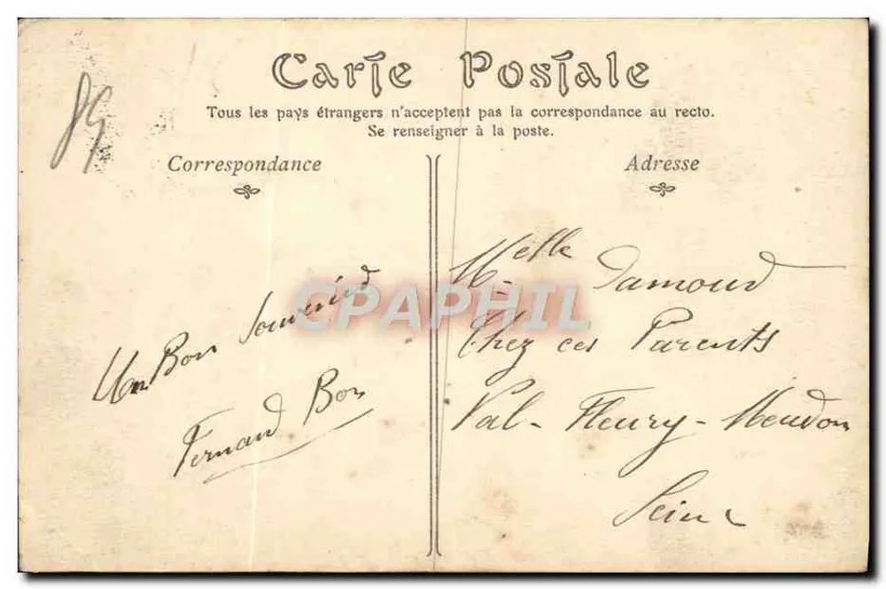 Auxerre — Die Kathedrale, Ansicht vom Pont Paul-Bert — Touloui, Verlag - Rückseite