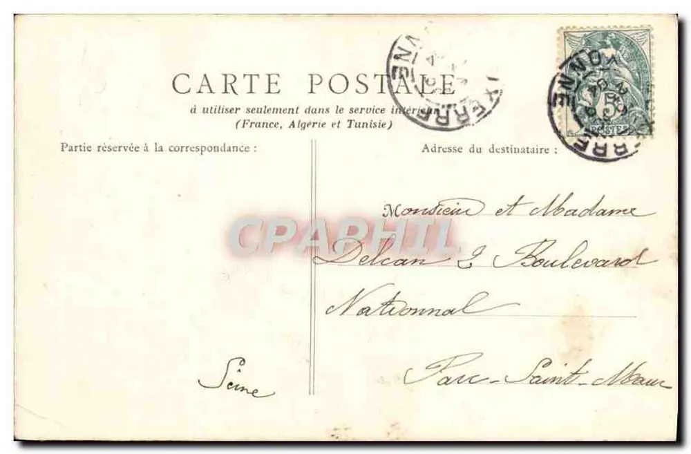 Auxerre — L'Arbre sec — editor desconhecido - Verso