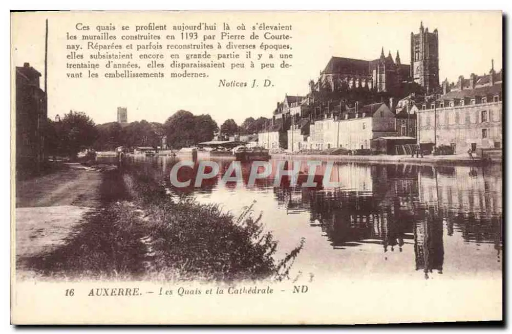 Auxerre — Die Quais und die Kathedrale — Notices J. D. - Vorderseite