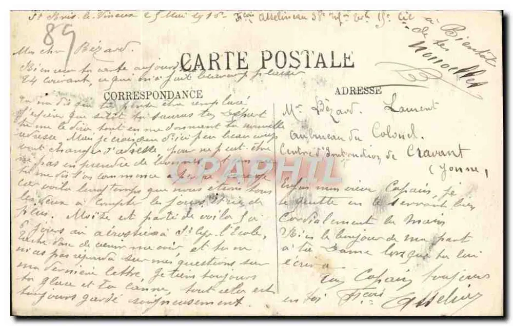 Auxerre — O Bátarbeau — LL. — n°103 - Verso