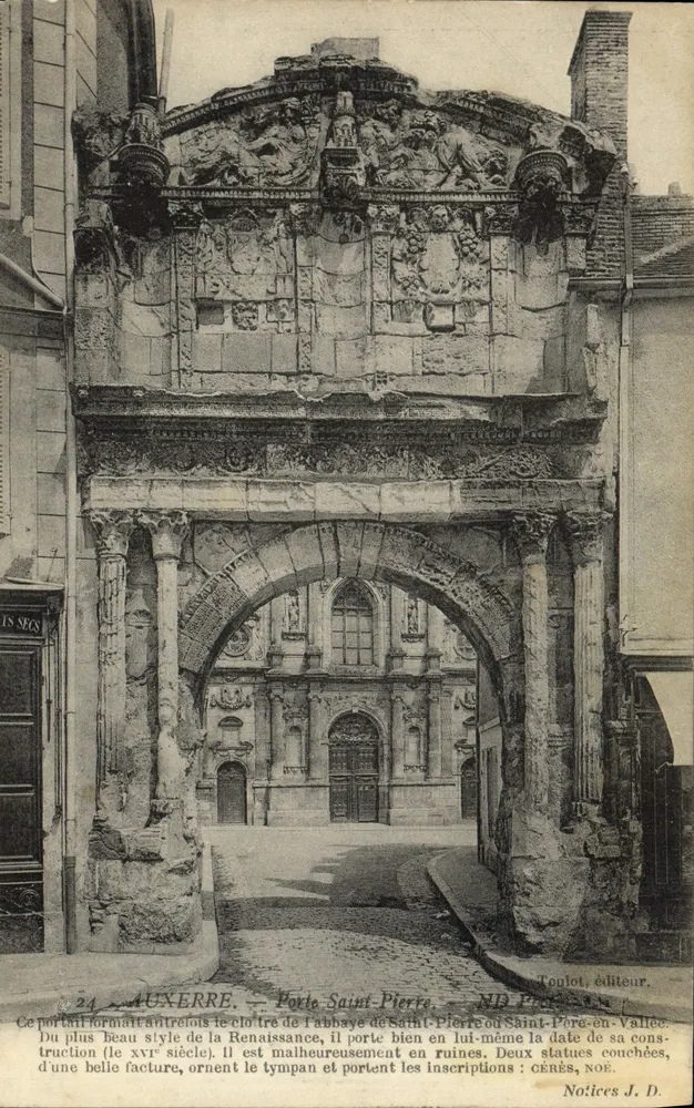 Auxerre — Porte Saint-Pierre — wydawca Toulot, nr 24 - Awers
