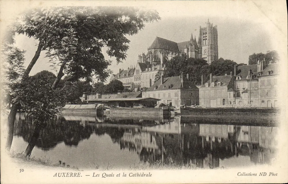 Auxerre — Die Quais und die Kathedrale — Collections ND Phot - Vorderseite