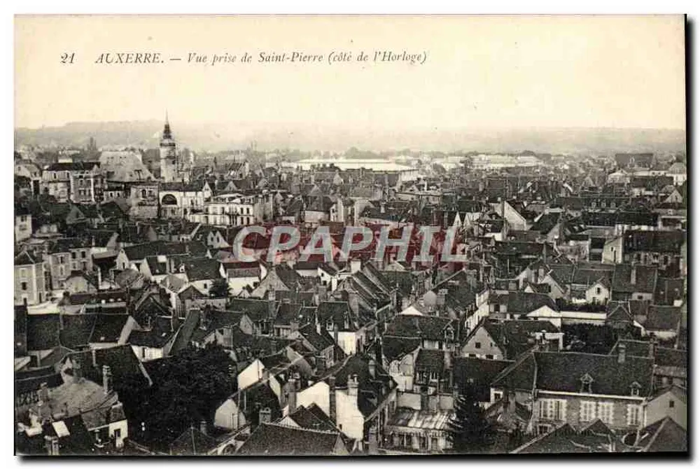Auxerre — Ansicht vom Saint-Pierre (Seite der Uhr) — Lévy Frères & Cie, Paris - Vorderseite