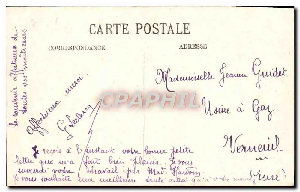 Auxerre - Die Kathedrale vom Belvédère aus gesehen — Edition der Nouvelles Galeries - LL - Rückseite