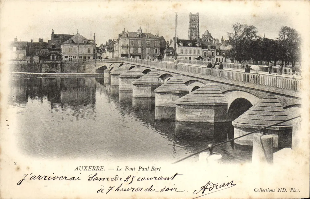 Auxerre — O Pont Paul Bert — Coleção ND. Fot. - Frente
