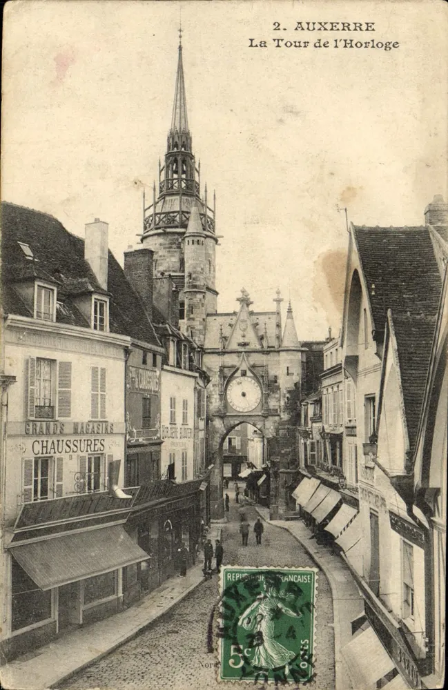 Auxerre — Die Uhrenturm — Unbekannter Verlag, Nr. 2 - Vorderseite