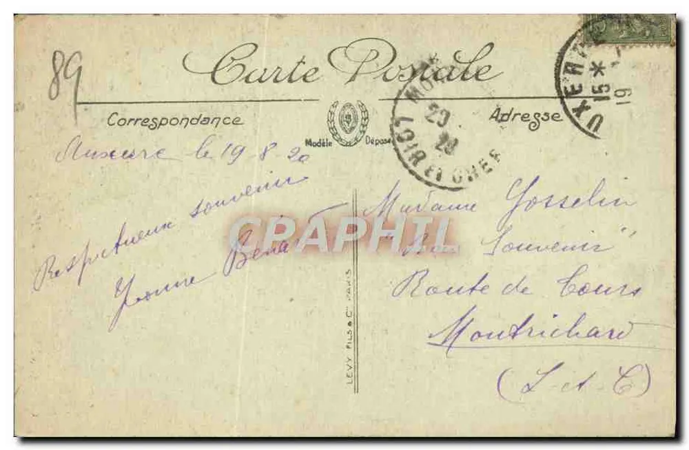 Auxerre — A Rue de l'Hôrloge — LL - Verso