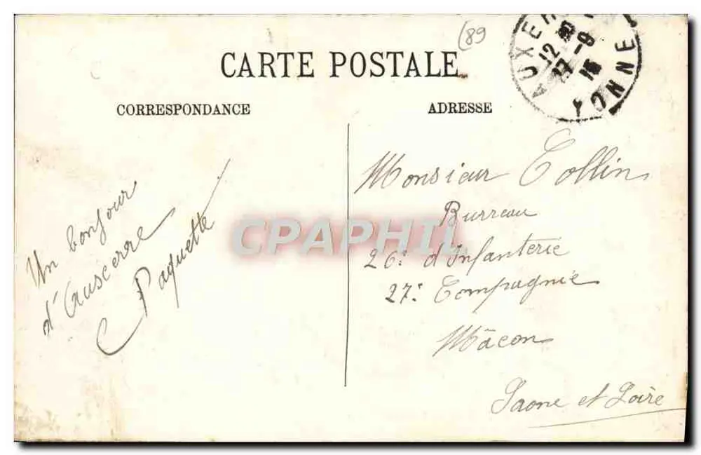 Auxerre — O Ponte do Caminho de Ferro — LL. - Verso