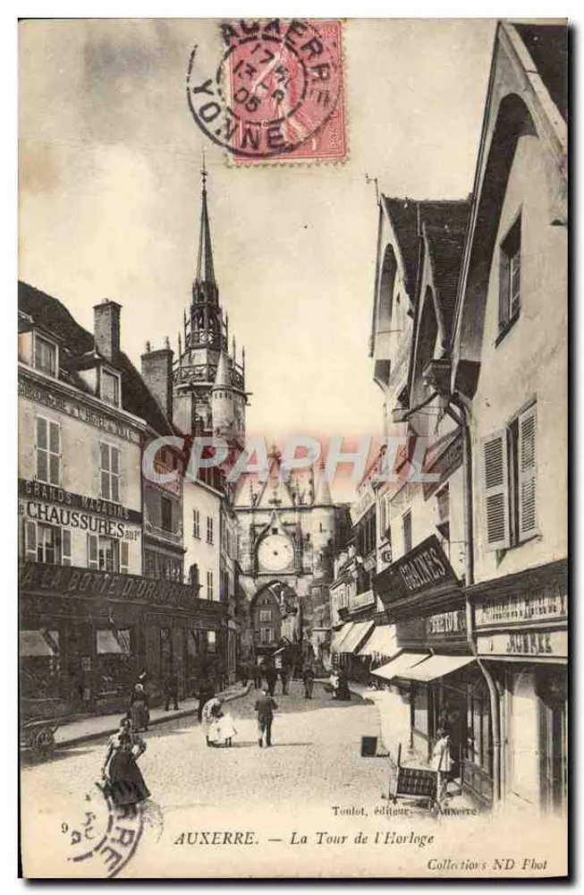 Auxerre — Die Uhrenturm — Toulout, Verlag — Sammlung ND Phot - Vorderseite