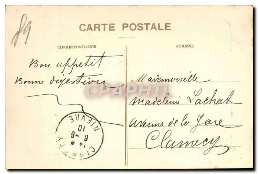 Auxerre — Die Kathedrale, das Präfekturgebäude und die Ufer — Verlag Rép. Buduc — Nr. 9 - Rückseite