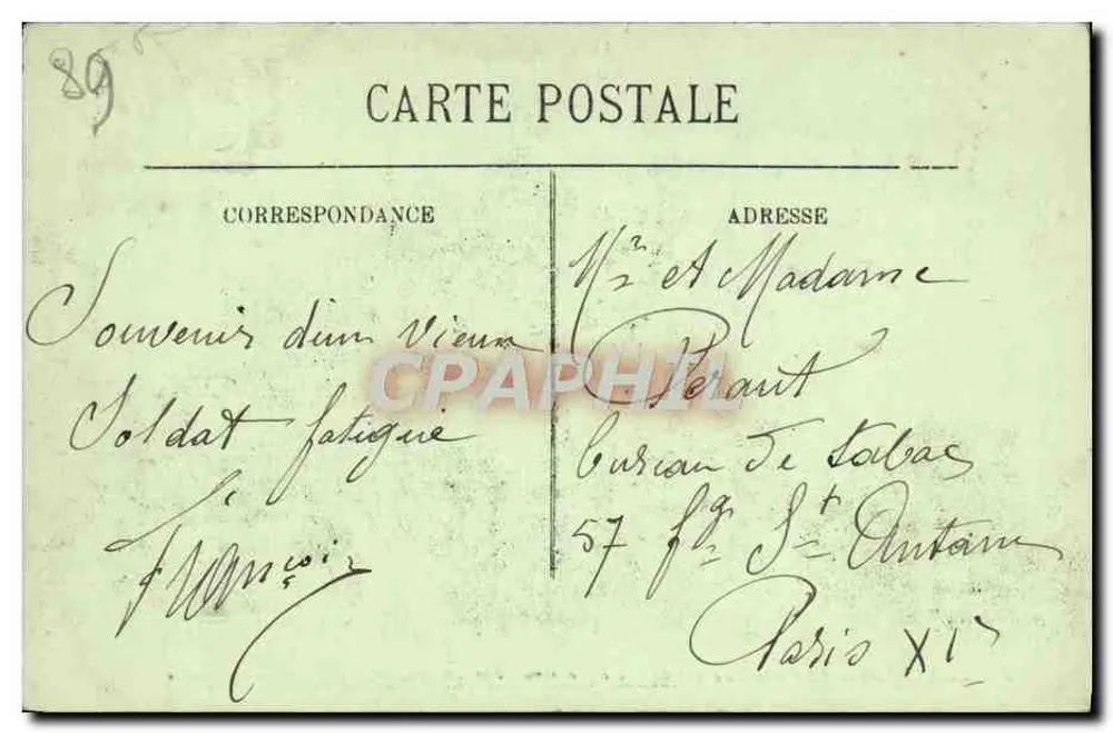 Auxerre — Die Kathedrale vom Belvédère aus gesehen — Manifacier — LL. - Rückseite
