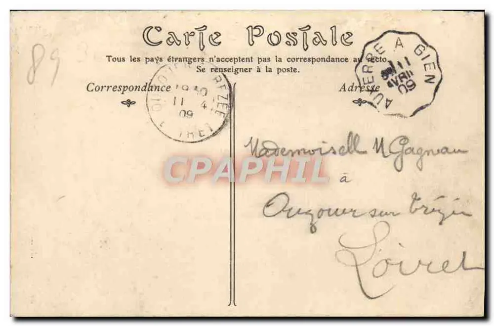 Auxerre — La Cathédrale, Porche Central — Maillet, Bazar, Auxerre - Verso