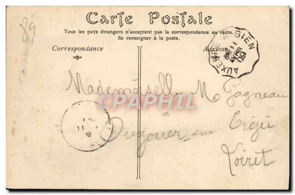 Auxerre — Estátua do Maréschal Davout, duque de Auerstaedt — Mailliet, Bazar - Verso