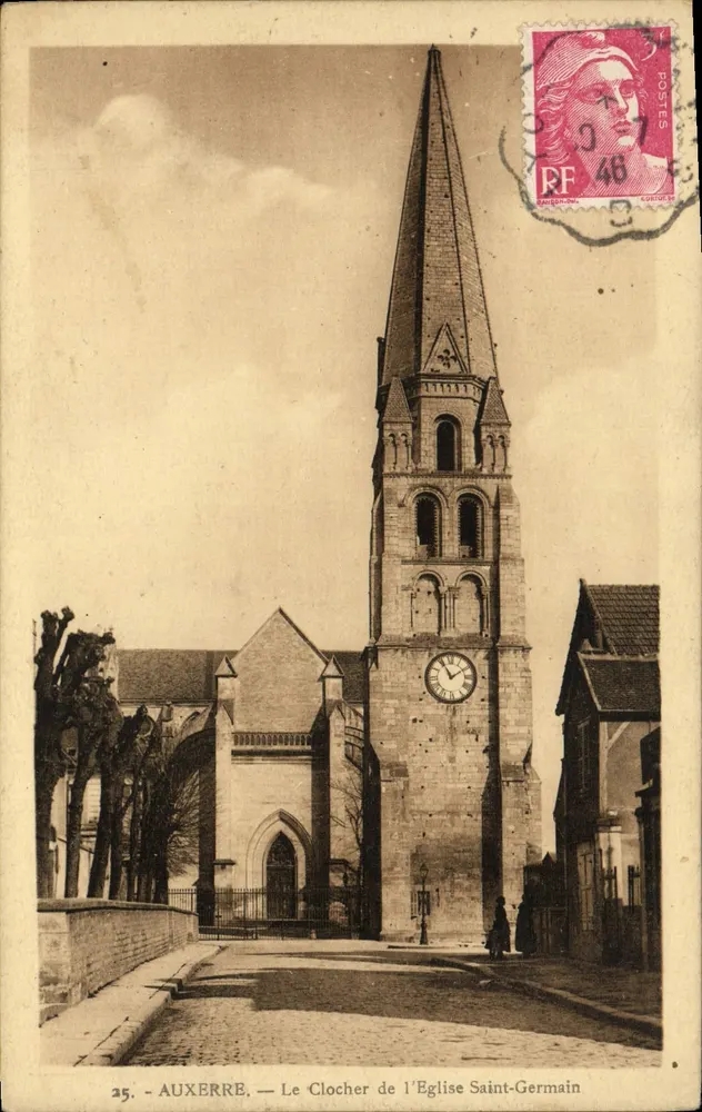 Auxerre — Der Turm der Kirche Saint-Germain — Ausgabe Bonnet, Auxerre, Nr. 25 - Vorderseite