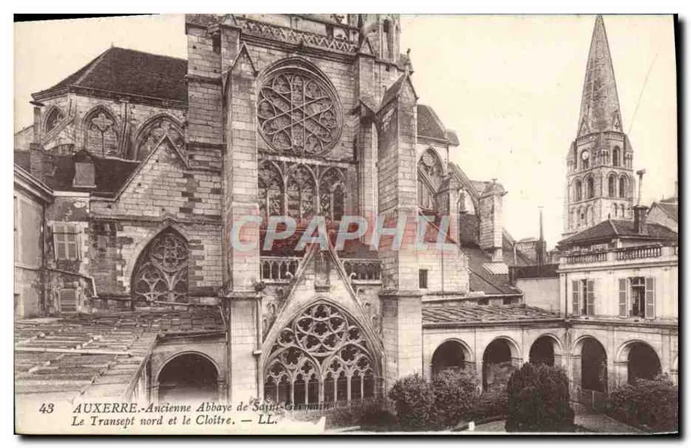 Auxerre - Ehemalige Abtei Saint-Germain - Der nördliche Transept und der Cloister — LL - Vorderseite