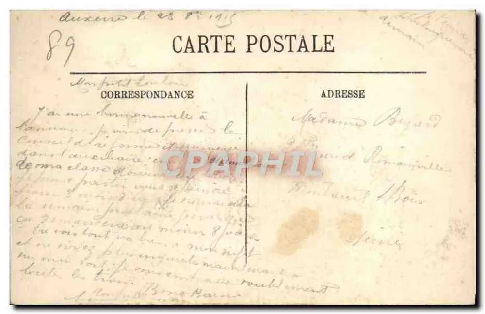 Auxerre — La Cathédrale, Église St-Étienne — LL, n°28 - Verso