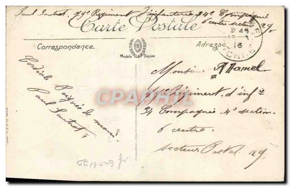 Auxerre — La Cathédrale — Église Saint Étienne — LL. — N° 28 - Verso