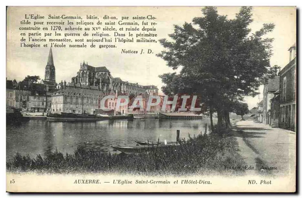 Auxerre — Kirche Saint-Germain und das Hôtel-Dieu - Vorderseite