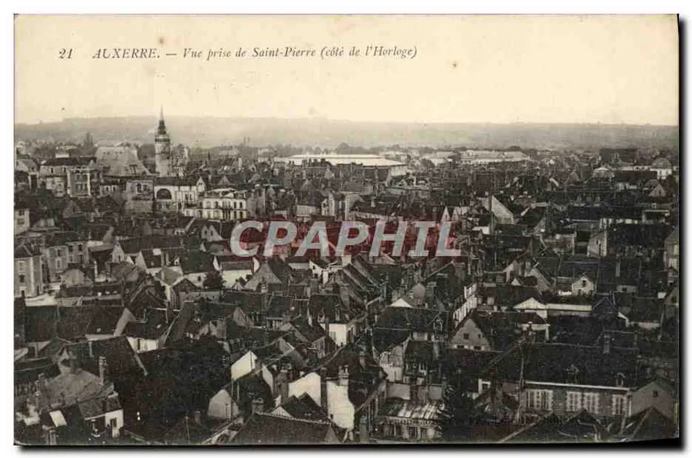 Auxerre — Ansicht vom Saint-Pierre (Seite der Uhr) — n°21 - Vorderseite
