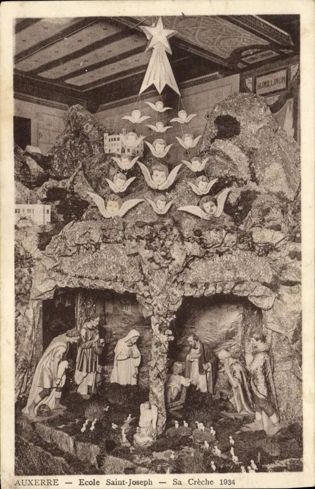 Auxerre — School Sint-Jozef — Zijn Krippe 1934 - Voorkant