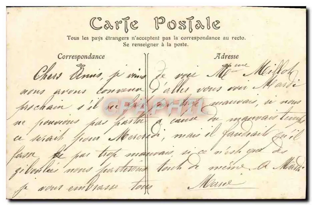 Auxerre — A Catedral (lado norte) — Toulouse, editor, n° 71 - Verso