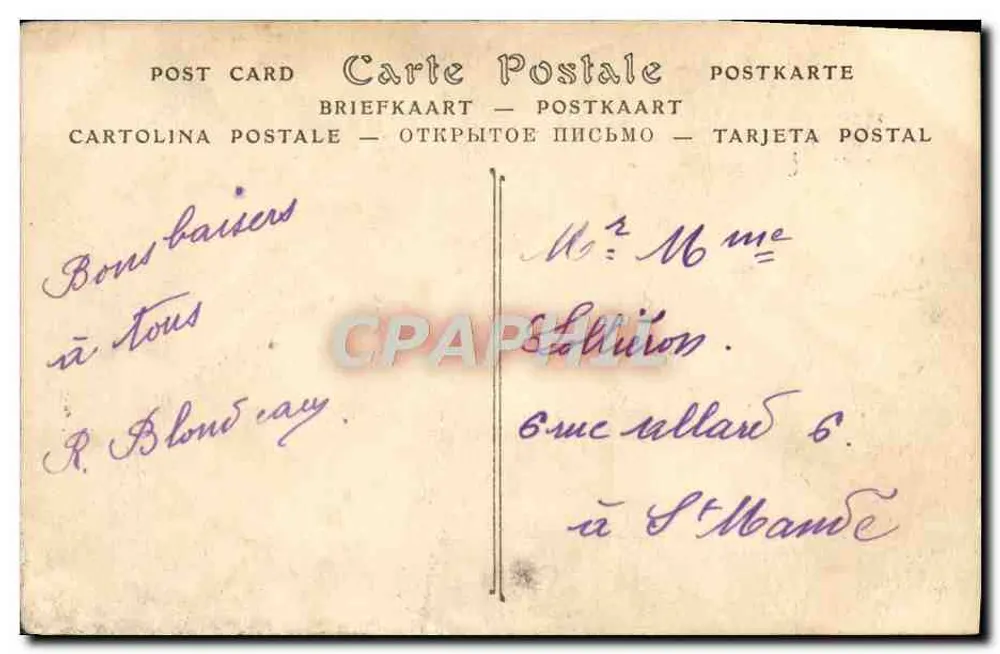 AUXERRE, Le Marché — éditeur Toulour, éditeur Auxerre - Verso