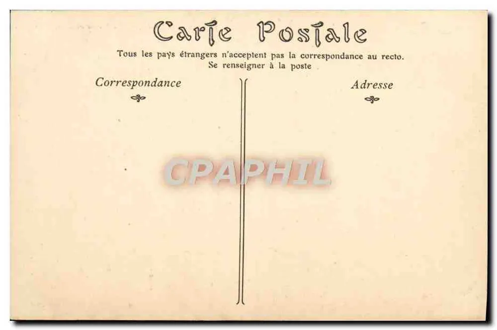 Auxerre — A Estátua de Paul Bert — editor desconhecido, n° de série 3 - Verso