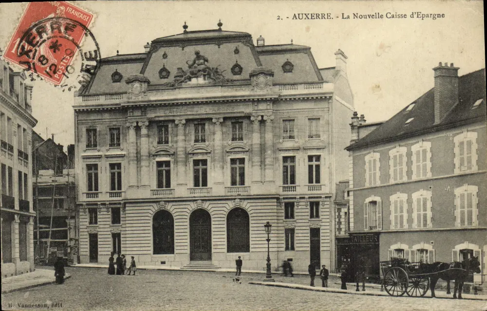 Auxerre - Die Neue Sparkasse — B. Vannesson, Verleger - Vorderseite