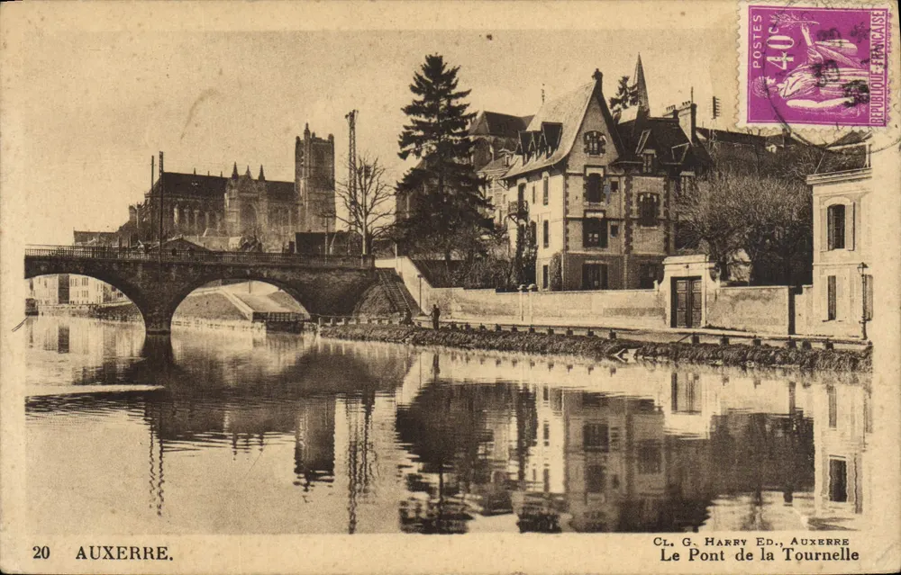 Auxerre — Le Pont de la Tournelle — CL. G. Harry Ed., Auxerre - Vorderseite