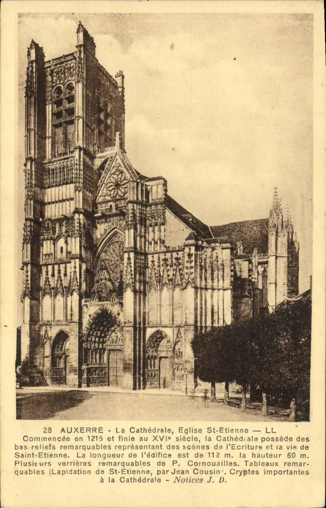 Auxerre - Die Kathedrale, Kirche Saint-Étienne — LL - Vorderseite
