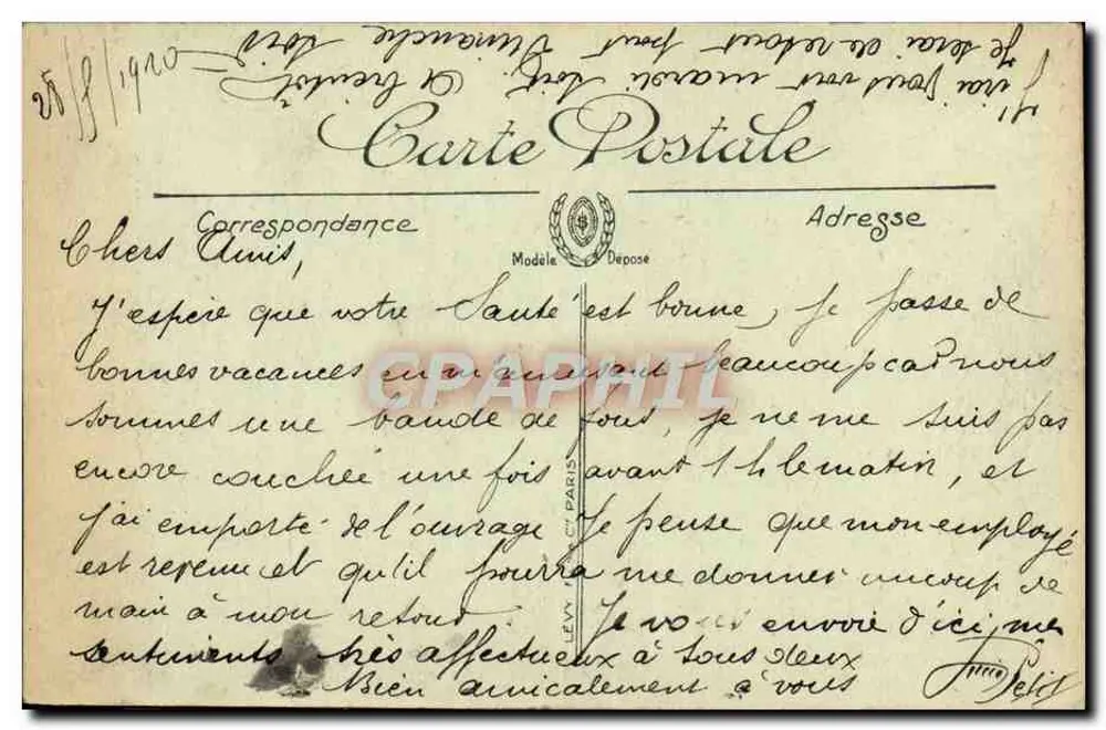 Auxerre — As margens do Yonne no Arbre Sec — LL. — N° 100 - Verso