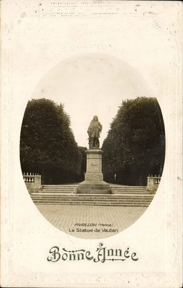 Avalon (Yonne) — A Estátua de Vauban — Editor desconhecido, número de série não visível - Frente