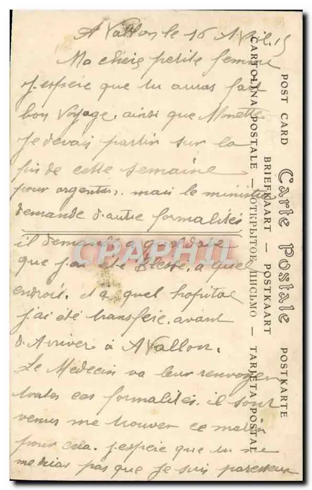 Avallon — Kapucyńscy — Renaudot, Wyd. (nr 114) - Rewers