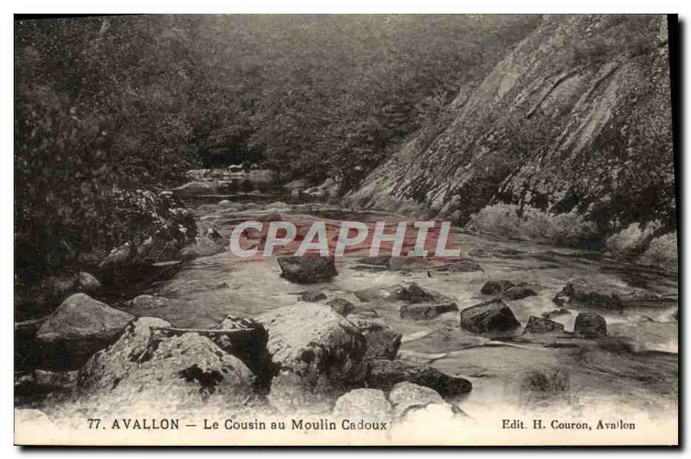 Avallon — El Primo al Molino Cadoux — Edit. H. Couron, Avallon - Anverso