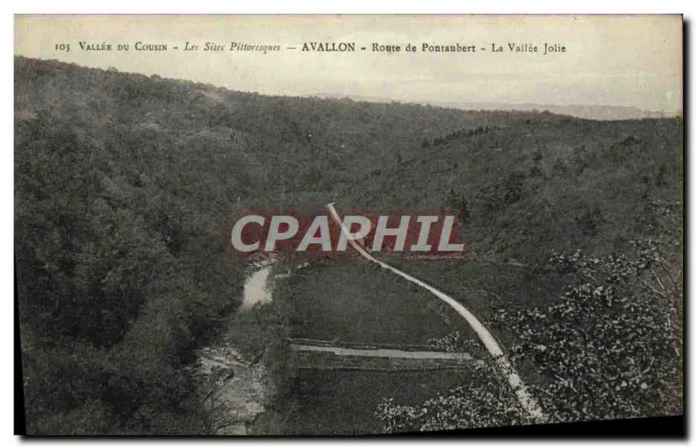 Tal des Cousin — Die malerischen Orte — Avallon — Route de Pontaubert — Das schöne Tal - Vorderseite