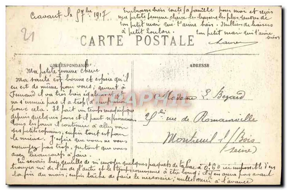 Tal des Cousin — Die malerischen Orte — Avallon — Route de Pontaubert — Das schöne Tal - Rückseite