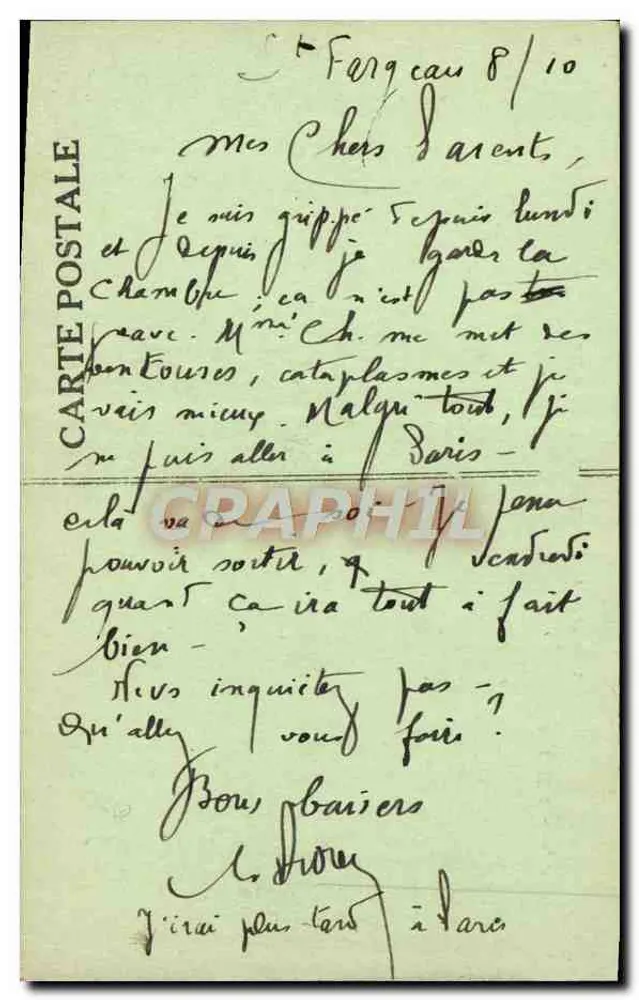 Avallon — Le Ru de Marrault — Editt. H. Couron, Avallon - Rewers