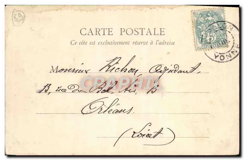 Avallon — Um canto do Cousin — B. F., PARIS - Verso
