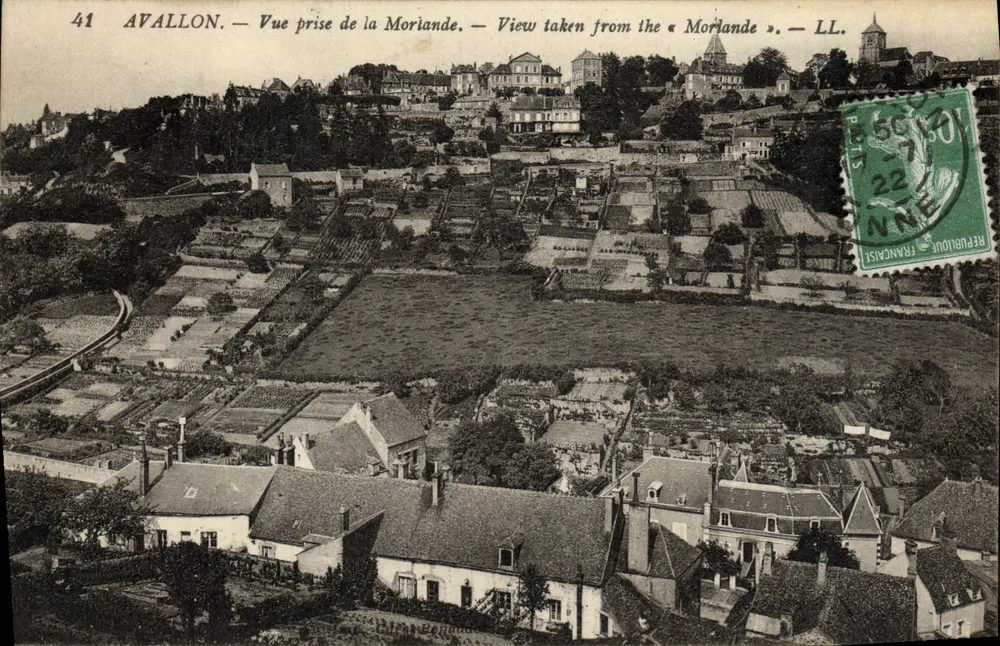 Avallon — Vista tirada da Morlande — LL. n°41 - Frente
