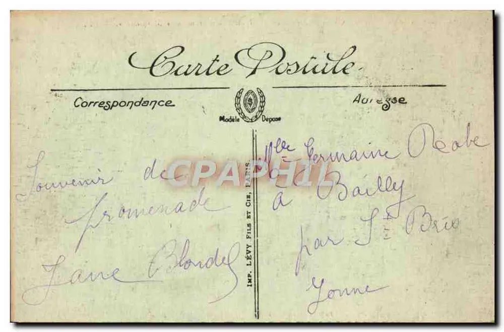 Avallon — Vista tirada da Morlande — LL. n°41 - Verso