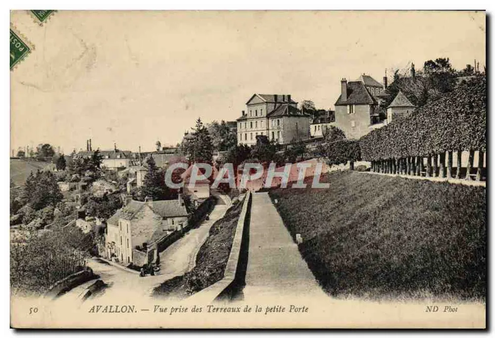 Avallon — Ansicht von den Terreaux der Kleinen Pforte — ND Phot - Vorderseite