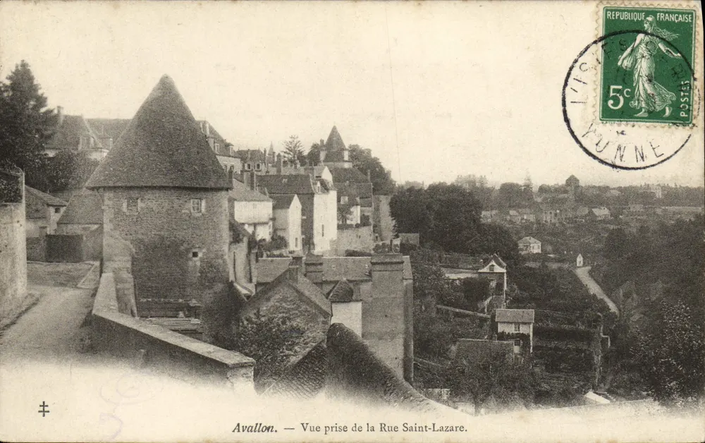 Avallon — Ansicht aus der Rue Saint-Lazare — unbekannter Verlag, Seriennummer nicht sichtbar - Vorderseite