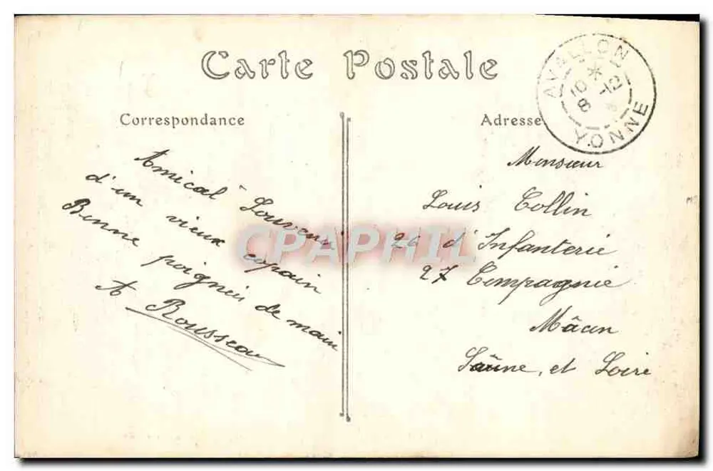 Avalon - Cousin-le-Pont — Edição Curet-Renaudot, Avalon - Verso