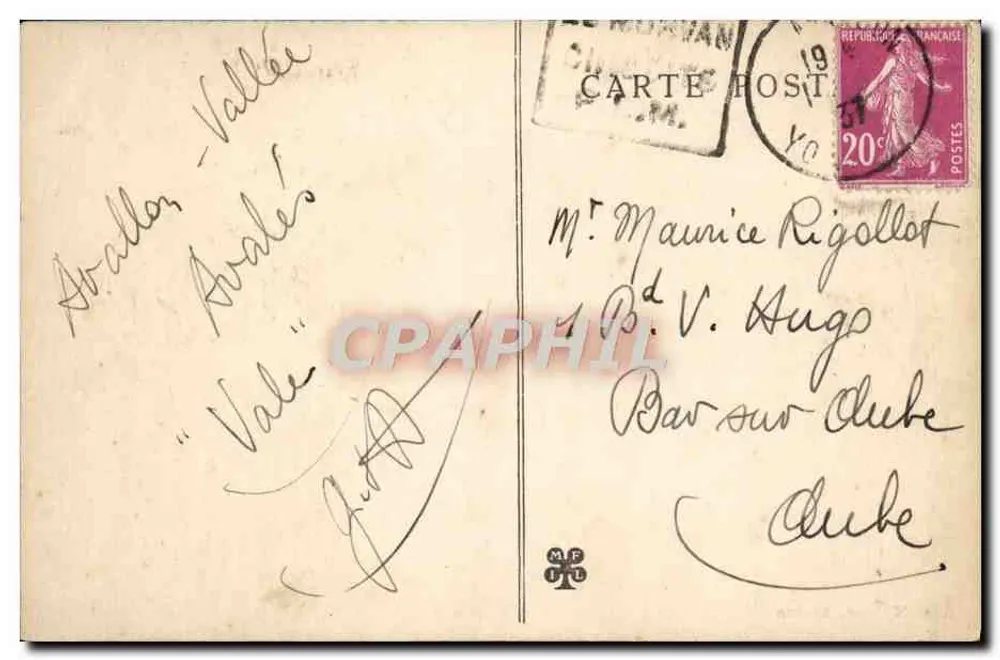 Avallon — Escada dos Terreiros-Vauban — Edit. Morlande Avallon n°123 - Verso