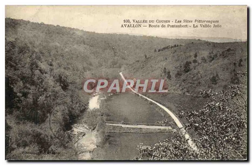 Tal des Cousin — Die malerischen Orte — Avallon — Route de Pontaubert — Das schöne Tal - Vorderseite