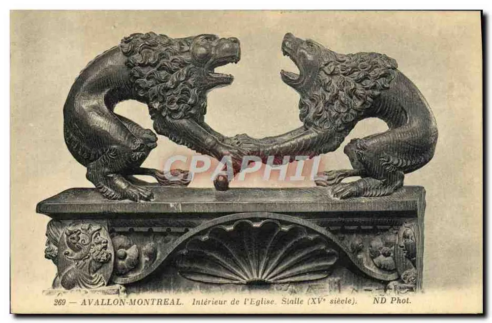 Avallon-Montreal — Innenansicht der Kirche. Predella (15. Jahrhundert) — ND Fot. n° 2669 - Vorderseite